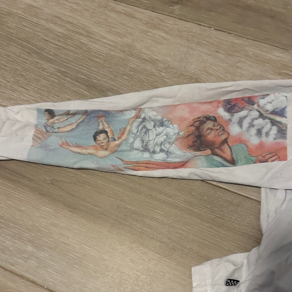 Vans Artistic Print White Long Sleeve Tee